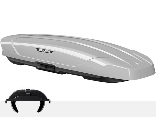 Бокс на крышу Broomer Venture XL 500 быстросъем серый глянцевый