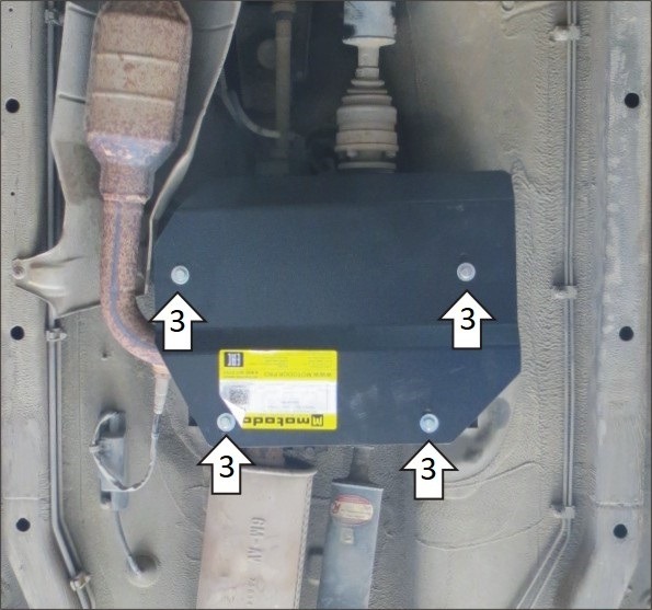 Защита стальная Мотодор для РК на Lada Niva Travel и Chevrolet Niva фото 4