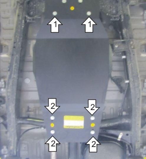 Защита стальная Мотодор для РК для Mitsubishi L 200 фото 2
