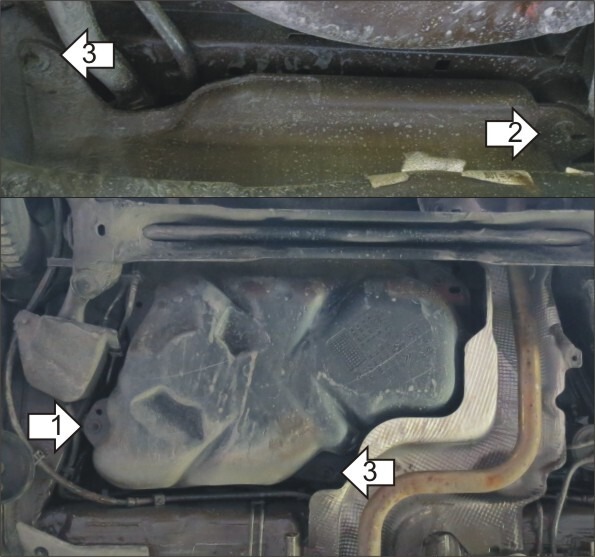 Защита алюминиевая Мотодор для топливного бака на Citroen DS3 фото 3