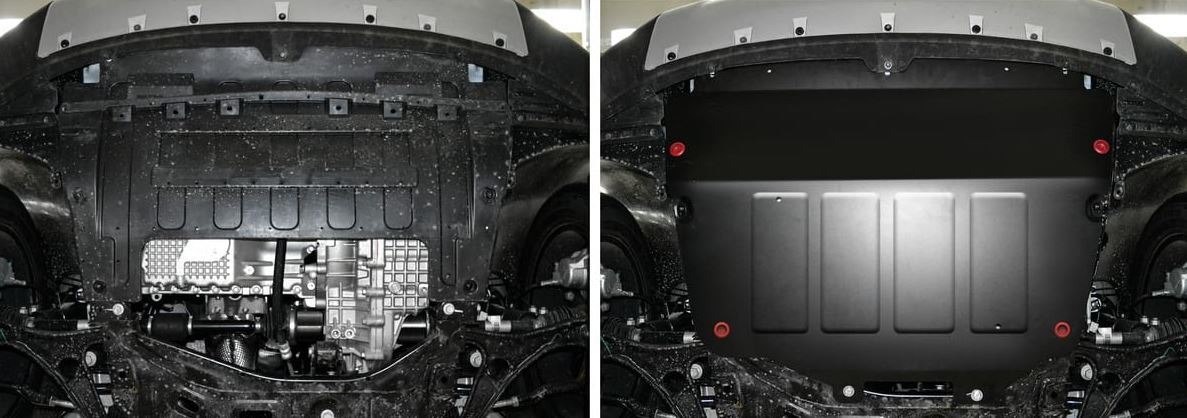 Защита стальная АвтоБроня для картера на Chery Tiggo 4 и Tiggo 7 (Т15) фото 2