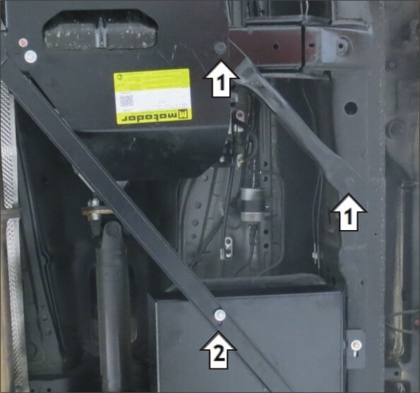 Защита стальная Мотодор для топливного фильтра на Haval H9 фото 4