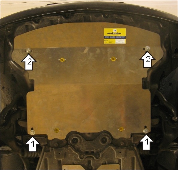 Защита алюминиевая Мотодор для картера двигателя на Infiniti G 35 и EX 25/35 фото 3
