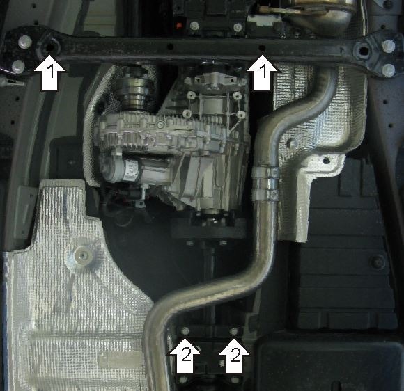 Защита стальная Мотодор для РК на Volkswagen Touareg и Porsche Cayenne фото 3