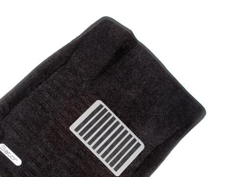 Коврики салона текстильные Infiniti G35  3D Pradar с бортиком черные (с металлическим подпятником) фото 2