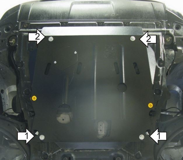 Защита стальная Мотодор для картера двигателя, КПП на Nissan X-Trail фото 2