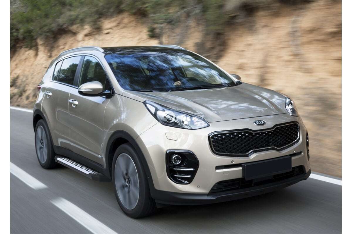 Порог-площадка Rival BMW-Style D173AL c комплект крепежа для Hyundai Tucson (TL) и Kia Sportage (QL) фото 5