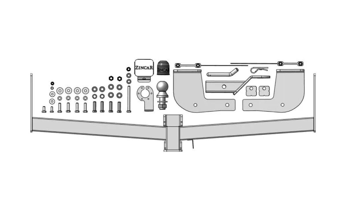 Полностью оцинкованный фаркоп ZincaR для Honda Stepwgn (RP5)​ фото 3