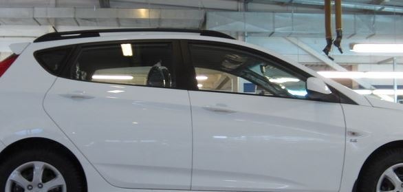 Рейлинги на крышу АПС серебристые для Hyundai Solaris (RB) фото 4