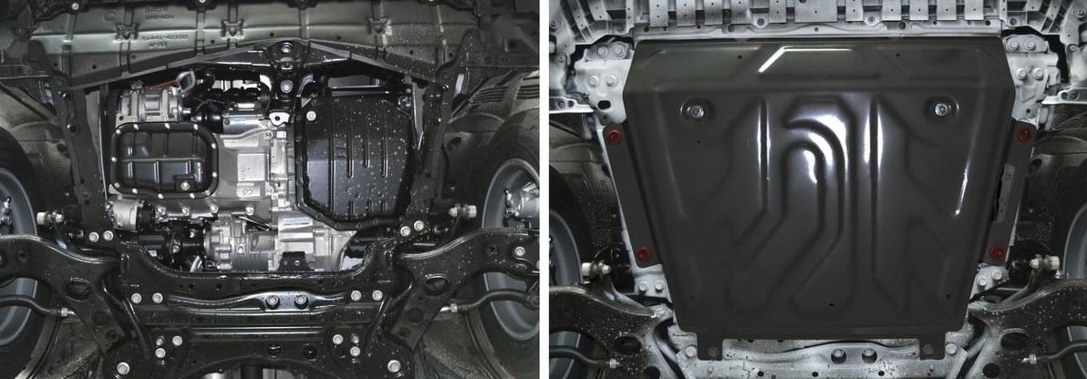 Увеличенная защита стальная АвтоБроня для картера и КПП на Toyota Rav4 (XA30/XA40) фото 2