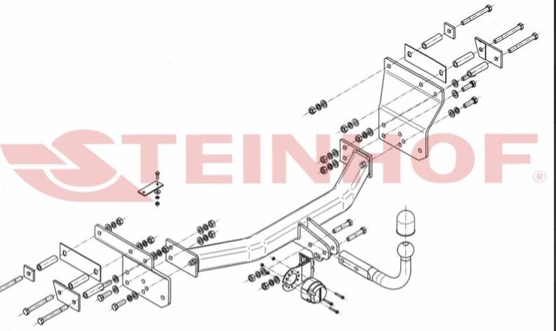 Фаркоп Steinhof для Chrysler Sebring и Dodge Avenger