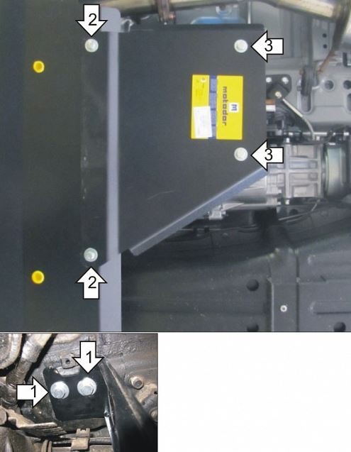 Защита стальная Мотодор для РК для Mitsubishi Pajero фото 2