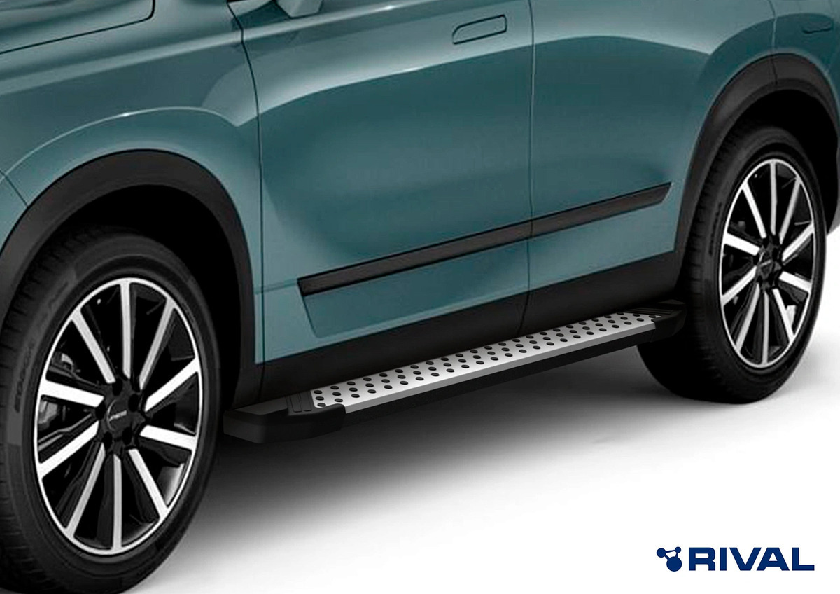 Порог-площадка Rival BMW-Style D193AL c комплектом крепежа для Chery Tiggo 9 (2 поколение) Exeed RX (1 поколение)​ и Jaecoo J8 (1 поколение)​ фото 5