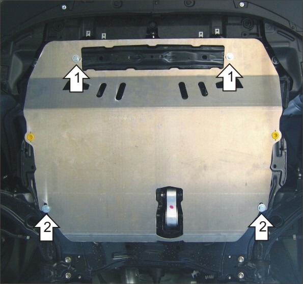 Защита алюминиевая Мотодор для картера двигателя, КПП на Mazda CX-7 фото 2
