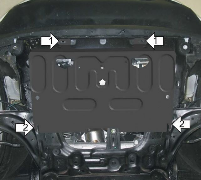 Защита АвтоСтандарт для картера двигателя, КПП для Nissan Juke (YF15) фото 2