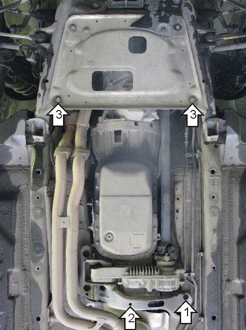 Защита стальная Мотодор для КПП на BMW X3 Е83 фото 3