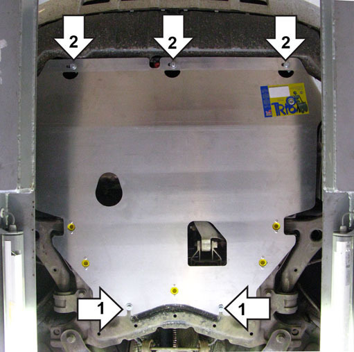 Защита алюминиевая Мотодор для картера двигателя, переднего дифференциала, КПП на Ford Kuga фото 3