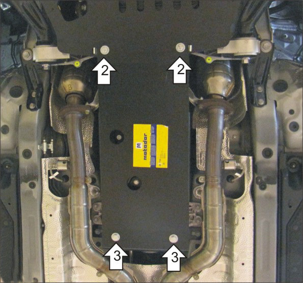 Защита алюминиевая Мотодор для КПП на Lexus GS 350 фото 3