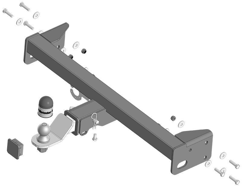 Фаркоп Motodor с оцинкованным шаром для Соболь NN 4x4