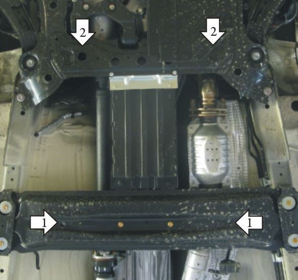 Защита стальная Мотодор для КПП на Suzuki Grand Vitara фото 3