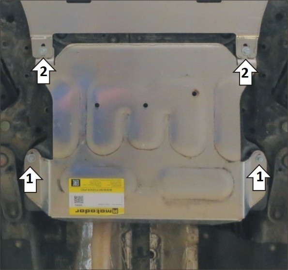 Защита алюминиевая Мотодор для картера двигателя, КПП на Hyundai Tucson фото 4