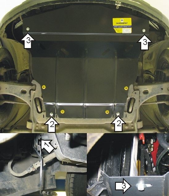 Защита стальная Мотодор для картера двигателя и КПП на Ford Fusion фото 2