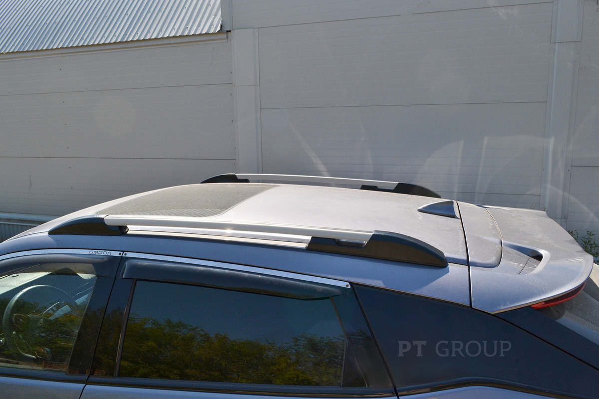 Рейлинги на крышу PT Group серебристый муар для Omoda C5 фото 4