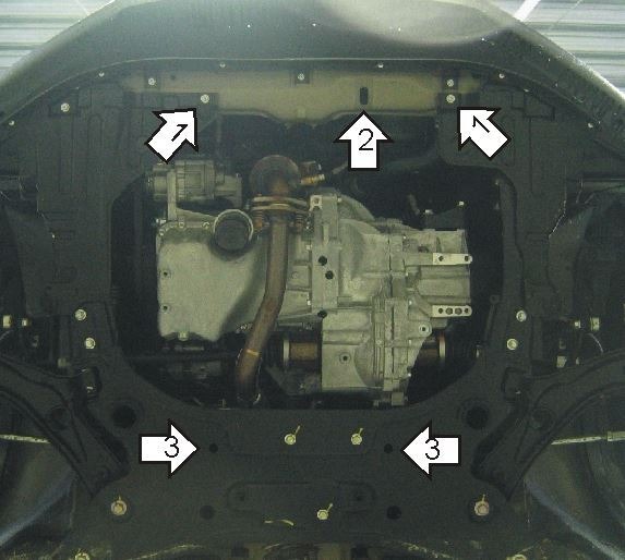 Защита стальная Мотодор для картера двигателя, КПП на Suzuki Splash фото 3