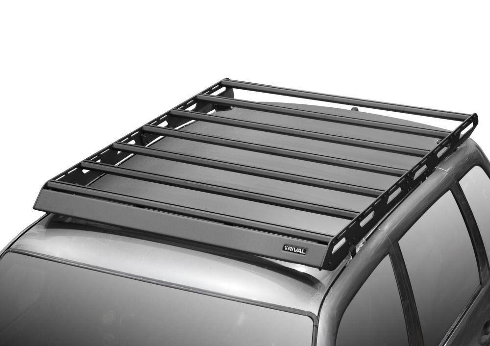 Грузовая черная алюминиевая платформа Rival для Chevrolet Niva и Lada Niva Travel (2123) фото 3