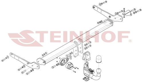 Быстросъемный фаркоп Steinhof на Volkswagen Tiguan (MK2)​ 