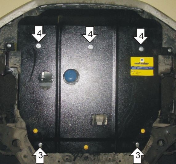 Защита стальная Мотодор для картера двигателя и КПП на KIA Cerato/ Elantra/Cee'd и Hyundai i30 фото 2