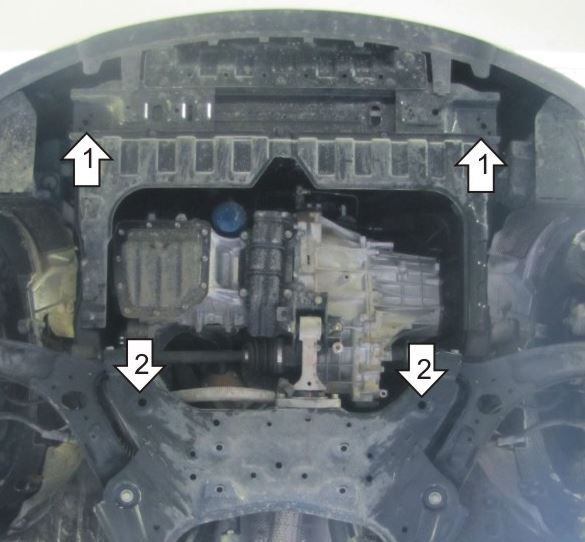 Защита АвтоСтандарт для картера двигателя, КПП для Hyundai Solaris (RB)​ и KIA Rio (QB) фото 3