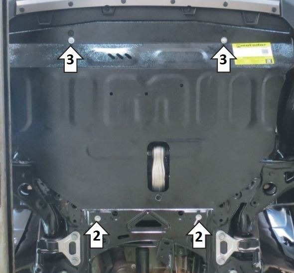 Защита стальная Мотодор для картера двигателя, КПП для Haval Dargo фото 2
