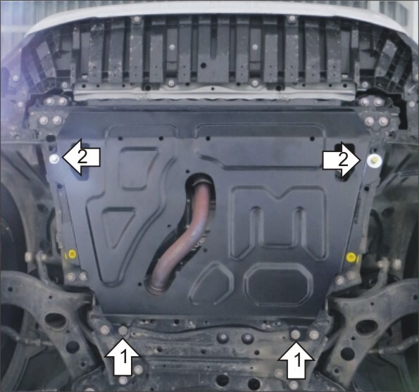 Защита стальная Мотодор для картера двигателя, КПП на Toyota RAV4 фото 4