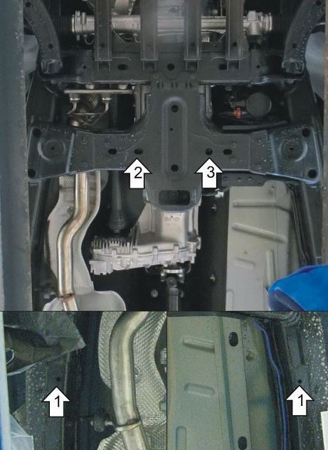Защита стальная Мотодор для РК на Volkswagen Amarok фото 3
