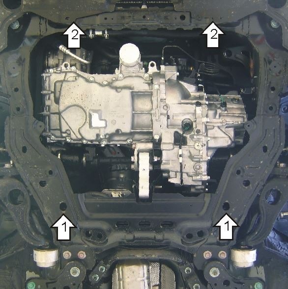 Защита стальная Мотодор для картера двигателя и КПП на Mazda 6 фото 3