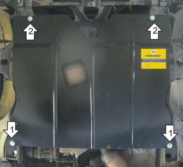 Защита стальная Мотодор для картера двигателя, КПП на Mercedes-benz B-class фото 2