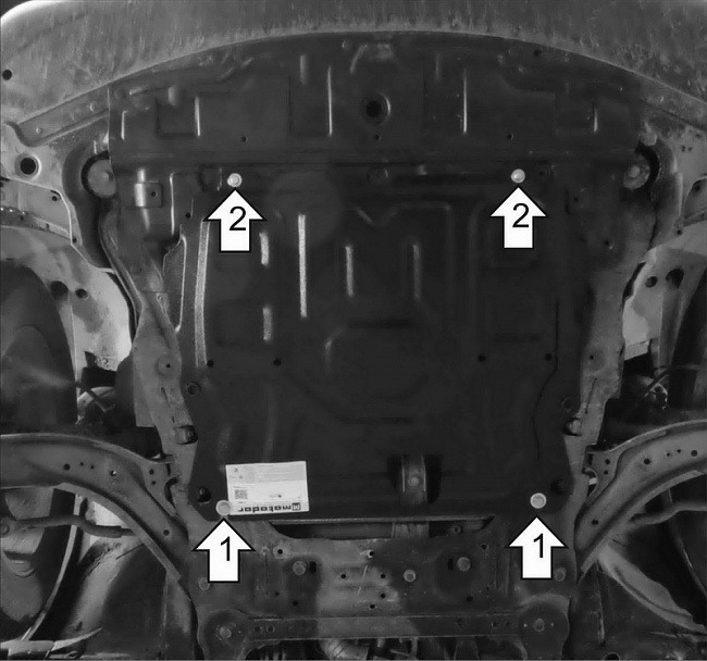 Защита стальная Мотодор для картера двигателя, КПП на Nissan X-Trail и Qashqai фото 4