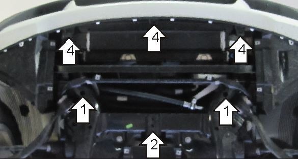 Защита стальная Мотодор для радиатора на BMW X3 Е83 фото 3