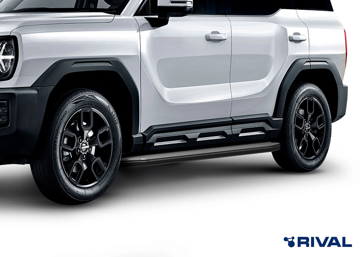 Порог-площадка Rival ​Premium-Black A180ALB c комплектом крепежа для Haval Jollion (1 поколение) и Haval H3 (1 поколение) фото 3