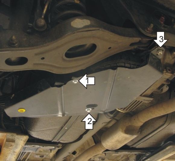 Защита стальная Мотодор для топливного фильтра на Peugeot 4007 фото 3