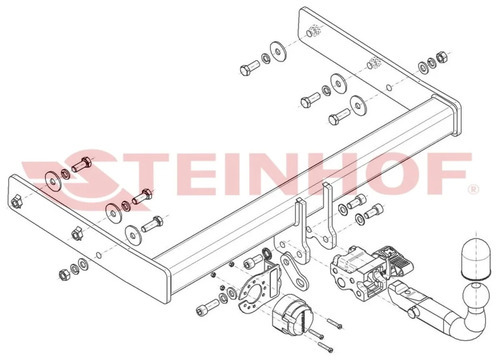 Горизонтальное быстросъемный фаркоп Volkswagen Transporter/ Caravelle/ Multivan (Т5 и Т6)