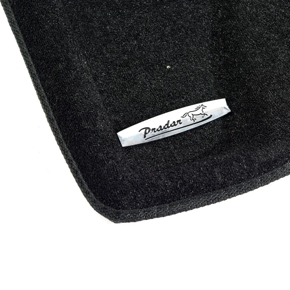 Коврики салона текстильные Toyota Corolla 3D Pradar с бортиком черные (с металлическим подпятником) фото 2