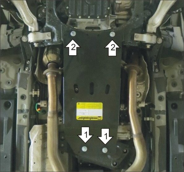 Защита стальная Мотодор для КПП, РК на Lexus GS 350 фото 4