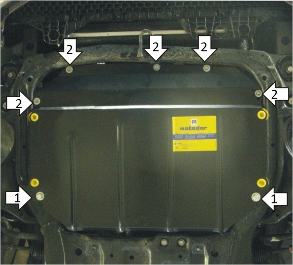 Защита стальная Мотодор для картера двигателя, КПП на Hyundai Elantra/i30 и KIA Cee'd/Cerato/Cerato Koup фото 4
