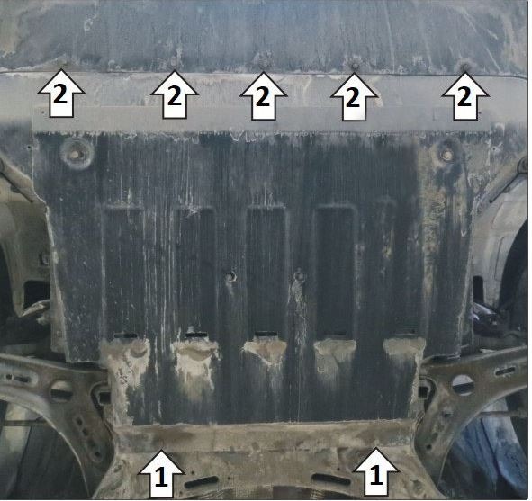 Защита стальная Мотодор для картера двигателя, КПП на Geely Coolray фото 3