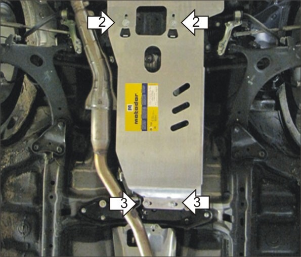 Защита алюминиевая Мотодор для КПП на Subaru Forester фото 4