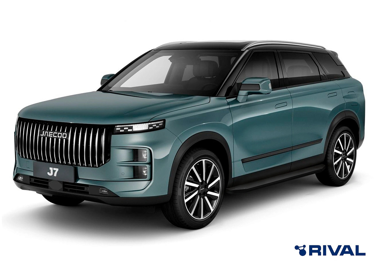Порог-площадка Rival Premium-Black A193ALB c комплектом крепежа для Chery Tiggo 9 (2 поколение) Exeed RX (1 поколение)​ и Jaecoo J8 (1 поколение)​ фото 6