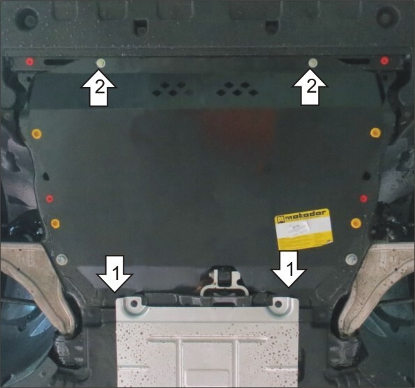 Защита алюминиевая Мотодор для картера двигателя, КПП на Ford Mondeo фото 4