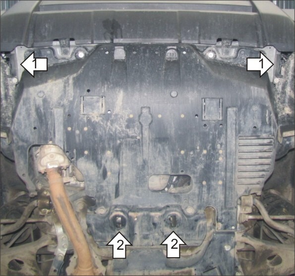 Защита алюминиевая Motodor для картера двигателя для Subaru Forester фото 3